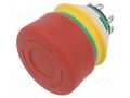 Switch: emergency stop; 16mm; Stabl.pos: 2; NC + NO; red; IP65; XA IDEC XA1E-BV3SG12R
