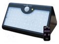 Lamp: LED lighting fixture; IP65; solar; 1100lm; 210x140x108mm; 8h NightSearcher NEXSUN-1100RC