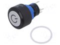 Switch: push-button; Pos: 2; SPDT; 0.5A/220VAC; 1A/24VDC; ON-(ON) ONPOW LAS1-APY-11TG12VP