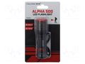 Torch: LED; 13h; L: 124mm; 140lm,500lm; Ø: 35mm; IPX4; FALCON EYE® MACTRONIC ALPHA-500