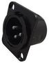 PLUG, XLR, CHASSIS, BLACK, METAL PSG01277