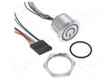 Switch: capacitive; Pos: 2; SPST; 1A/24VDC; IP68; OFF-(ON); RGB TE Connectivity 2342837-7