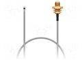 Cable; IPEX MHF 4L LK,RP-SMA female; black; -40÷85°C; 0÷3GHz GCT CAB421RF-0100-A-1