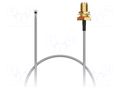 Cable; IPEX MHF 4L LK,RP-SMA female; black; -40÷85°C; 0÷6GHz GCT CAB422RF-0150-A-1