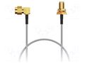 Cable; SMA male,SMA female; brown; -40÷125°C; 0÷3GHz; 100mm; 50Ω GCT 305-RF-0100-A-1