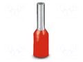 Tip: bootlace ferrule; insulated; copper; 1mm2; Bit len: 6mm; red PHOENIX CONTACT AI1-6RD