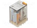 Relay: electromagnetic; 4PDT; 230VAC; Icontacts max: 7A; plug-in FINDER 55.34.8.230.2040