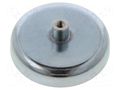 Magnet: permanent; hard ferrite; 280N; Ø: 47mm; H: 17mm; steel ELESA+GANTER GN50.2-HF-47-9-M4