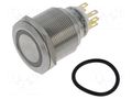 Switch: vandal resistant; Pos: 2; SPDT; 3A/220VAC; 5A/24VDC; IP65 ONPOW GQ25-L-11ZEJG12VS