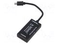 Adapter; HDMI socket,USB B micro plug; Connector colour: black SAVIO SAVKABELCL-32