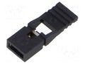 Connector: pin strips; jumper; female; straight; 2.54mm; 1x2; black SAMTEC SNT-100-BK-G-H