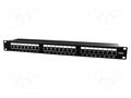 Patch panel; black; Number of ports: 24; Standard: 19"; Cat: 5e GEMBIRD NPP-C524-002