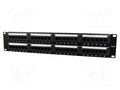 Patch panel; black; Number of ports: 48; Standard: 19"; Cat: 5e GEMBIRD NPP-C548CM-001
