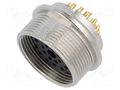 Connector: M16; socket; female; PIN: 19; 3A; 32V; soldering; straight BINDER 09-0336-80-19