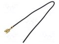 Cable with crimped terminals; H05V-K; 0.5mm2; black; 250mm; flat CHEVAL J63-050BK025