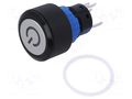 Switch: push-button; Pos: 2; SPDT; 0.5A/220VAC; 1A/24VDC; ON-ON ONPOW LAS1-APY-11ZTW24VP