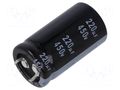 Capacitor: electrolytic; SNAP-IN; 220uF; 450VDC; Ø22x40mm; ±20% NICHICON LGL2W221MELZ40