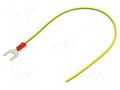 Cable: cable with crimped terminals; non-insulated; 250mm; 1mm2 CHEVAL M6WI-100YG025