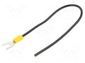 Cable with crimped terminals; H07V-K; 4mm2; black; 250mm; fork CHEVAL M6WI-400BK025