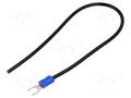 Cable with crimped terminals; H07V-K; 2.5mm2; black; 250mm; fork CHEVAL M4WI-250BK025