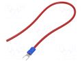 Cable with crimped terminals; H07V-K; 2.5mm2; red; 250mm; fork CHEVAL M4WI-250RD025