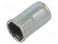 Rivet nuts; M5; steel; BN 7776; L: 12mm; Head: flat; M5SHUKO33 ST BOSSARD B5/0.7-3.3/BN7776