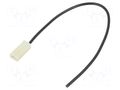 Cable with crimped terminals; H07V-K; 2.5mm2; black; 250mm; flat CHEVAL J63ON-250BK025