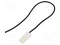 Cable with crimped terminals; H07V-K; 1.5mm2; black; 250mm; flat CHEVAL J63ON-150BK025