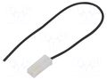Cable with crimped terminals; H05V-K; 1mm2; black; 250mm; flat CHEVAL J63ON-100BK025