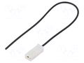 Cable with crimped terminals; H05V-K; 0.75mm2; black; 250mm; flat CHEVAL J63ON-075BK025
