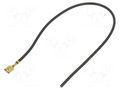 Cable with crimped terminals; H05V-K; 1mm2; black; 250mm; flat CHEVAL F48-100BK025