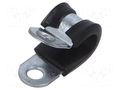 Fixing clamp; ØBundle : 10mm; W: 15mm; steel; Cover material: EPDM KALE CC-D1-10X15-W1EPDM
