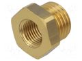 Mount.elem: thread adapter; brass; Int.thread: M10x1 PNEUMAT MS251KM1410