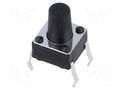Microswitch TACT; SPST; Pos: 2; 0.05A/12VDC; THT; 1.57N; 6x6x3.5mm CONNFLY TACT4101-19160-A