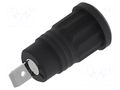 Connector: 4mm banana; socket; 36A; black; nickel plated; 32mm ELECTRO-PJP PJP3294-N