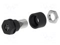 Connector: 4mm banana; socket; 30VAC; 60VDC; 36A; black; M6; 17.5mm ELECTRO-PJP PJP3240-C-N