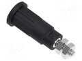 Connector: 2mm banana; socket; 10A; 28.3mm; black; M3; insulated ELECTRO-PJP PJP229-4-N