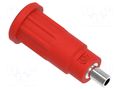 Connector: 2mm banana; socket; 10A; 24.7mm; red; insulated ELECTRO-PJP PJP229-3-R