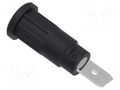 Connector: 2mm banana; socket; 10A; 31.1mm; black; faston terminal ELECTRO-PJP PJP229-2-N