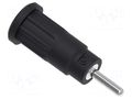 Connector: 2mm banana; socket; black; plug pin 2mmx9mm; insulated ELECTRO-PJP PJP229-1-N