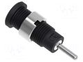 Connector: 2mm banana; socket; black; plug pin 2mmx9mm; insulated ELECTRO-PJP PJP228-1-C-N
