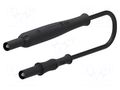 Connector: 4mm banana; banana plug 4mm x2; 500mA; black; Len: 2m ELECTRO-PJP PJP12312-0A5-200N