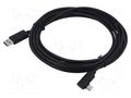 Cable; USB 3.2; USB A plug,USB C angled plug; 5m; black; Core: Cu VCOM CU412