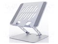Stand; 10kg; 11÷15.6"; silver; aluminium; 240x215x60mm; laptop GEMBIRD NBS-D1-04