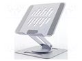 Stand; 10kg; 11÷15.6"; silver; aluminium; 237x212x355mm; laptop GEMBIRD NBS-DR1-01