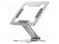 Stand; 5kg; 15.6"; silver; aluminium; 240x215x60mm; laptop GEMBIRD NBS-D1-03