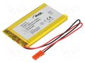 Re-battery: Li-Po; 3.7V; 1800mAh; cables,JST SYP-02T-1 socket AKYGA BATTERY AKY-LP584174