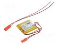 Re-battery: Li-Po; 3.7V; 1150mAh; cables,JST SYP-02T-1 socket AKYGA BATTERY AKY-LP783442