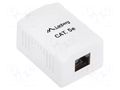Wall socket; white; Cat: 5e; RJ45 socket; wall mount; IP20 LANBERG OU5-0001-W