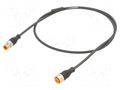 Cable: for sensors/automation; M12; PIN: 4; 1m; plug; 230VDC; 230VAC LUMBERG AUTOMATION LUMBERG-11823